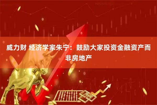 威力财 经济学家朱宁：鼓励大家投资金融资产而非房地产